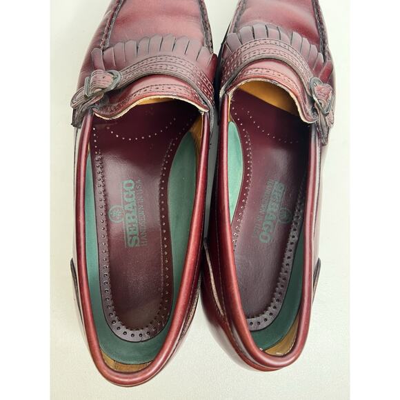 Sebago Brown Leather Tassel Loafers Men's Size 16D - Picture 6 of 10